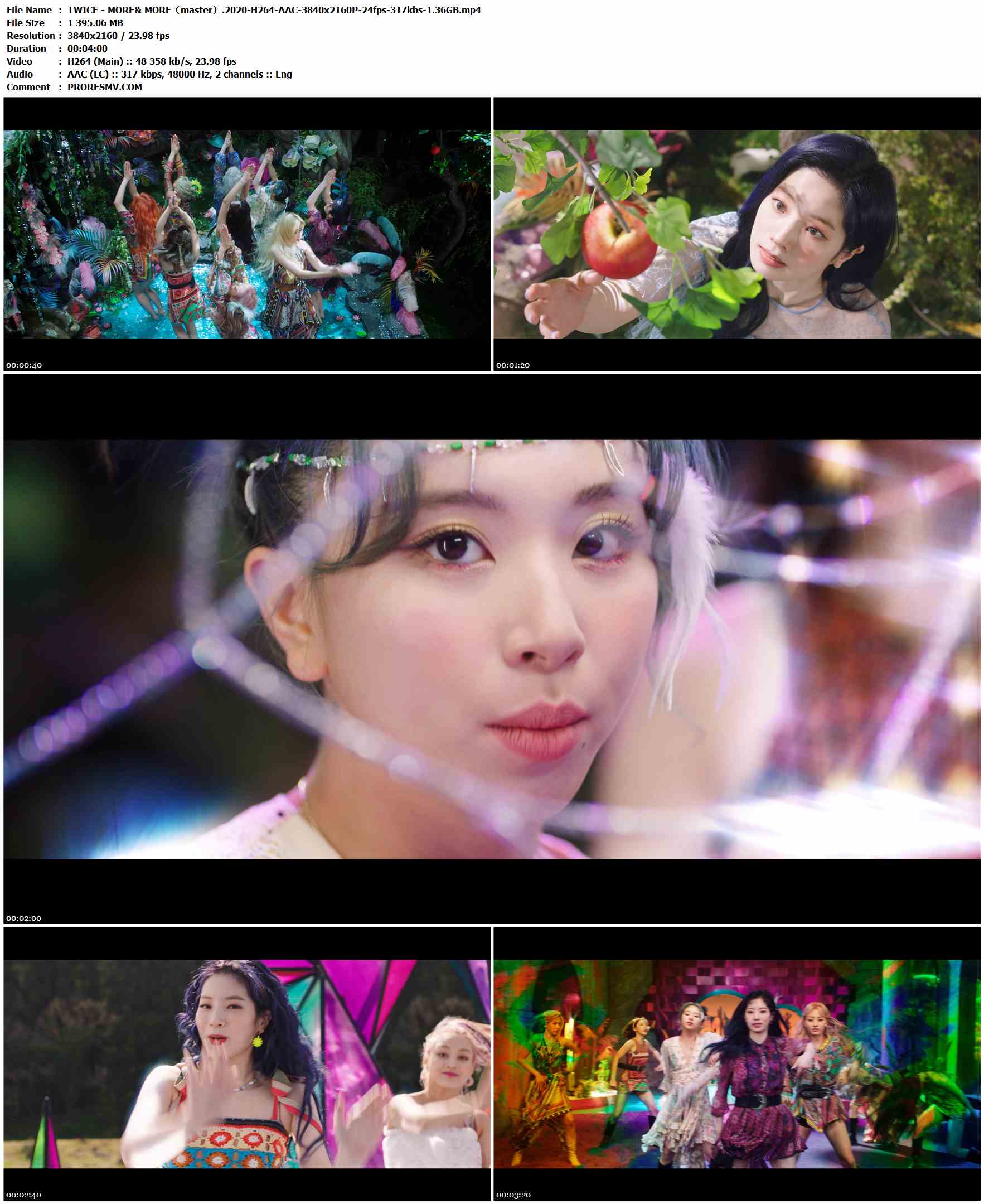TWICE - MORE & MORE（master）.2020-H264-AAC-3840x2160P-24fps-317kbs-1.36GB官方MV_高清MV